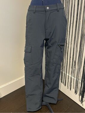 Utility Cargo Pants for Women in Charcoal Gray